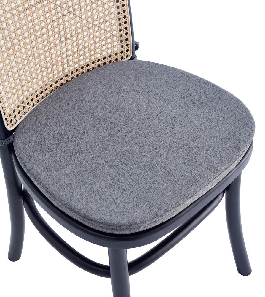 Manhattan Comfort - Paragon 1.0 Dining Chair with Cushion in Black and Grey - Set of 4 - 2-DCCA05-GY veiw 9