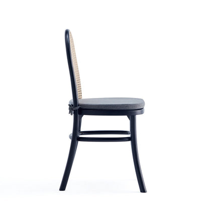Manhattan Comfort - Paragon 1.0 Dining Chair with Cushion in Black and Grey - Set of 2 - DCCA05-GY veiw 4