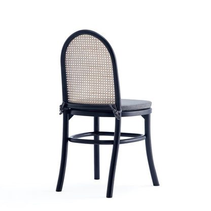 Manhattan Comfort - Paragon 1.0 Dining Chair with Cushion in Black and Grey - Set of 2 - DCCA05-GY veiw 5