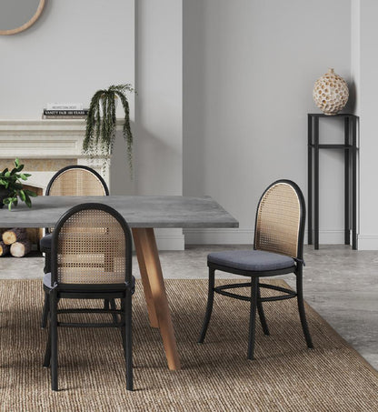 Manhattan Comfort - Paragon 1.0 Dining Chair with Cushion in Black and Grey - Set of 2 - DCCA05-GY veiw 10