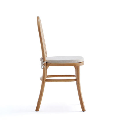 Manhattan Comfort - Paragon 1.0 Dining Chair with Cushion in Nature and Oatmeal - Set of 2 - DCCA05-OM veiw 4