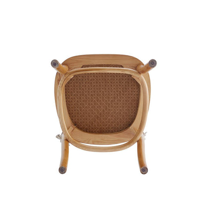 Manhattan Comfort - Paragon 1.0 Dining Chair with Cushion in Nature and Oatmeal - Set of 2 - DCCA05-OM veiw 7