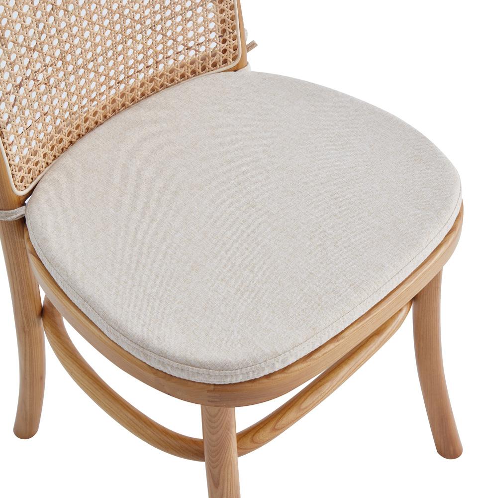 Manhattan Comfort - Paragon 1.0 Dining Chair with Cushion in Nature and Oatmeal - Set of 2 - DCCA05-OM veiw 8