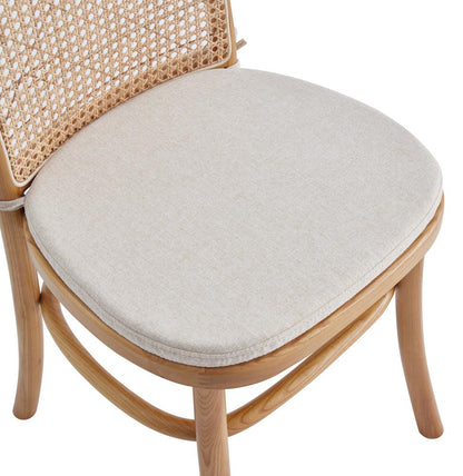 Manhattan Comfort - Paragon 1.0 Dining Chair with Cushion in Nature and Oatmeal - Set of 2 - DCCA05-OM veiw 8