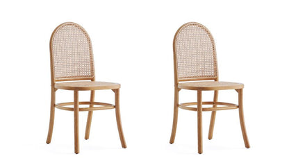 Manhattan Comfort - Paragon 1.0 Dining Chair in Nature and Oatmeal - Set of 2 - DCCA12-NA veiw 1