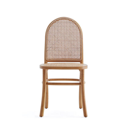 Manhattan Comfort - Paragon 1.0 Dining Chair in Nature and Oatmeal - Set of 2 - DCCA12-NA veiw 2