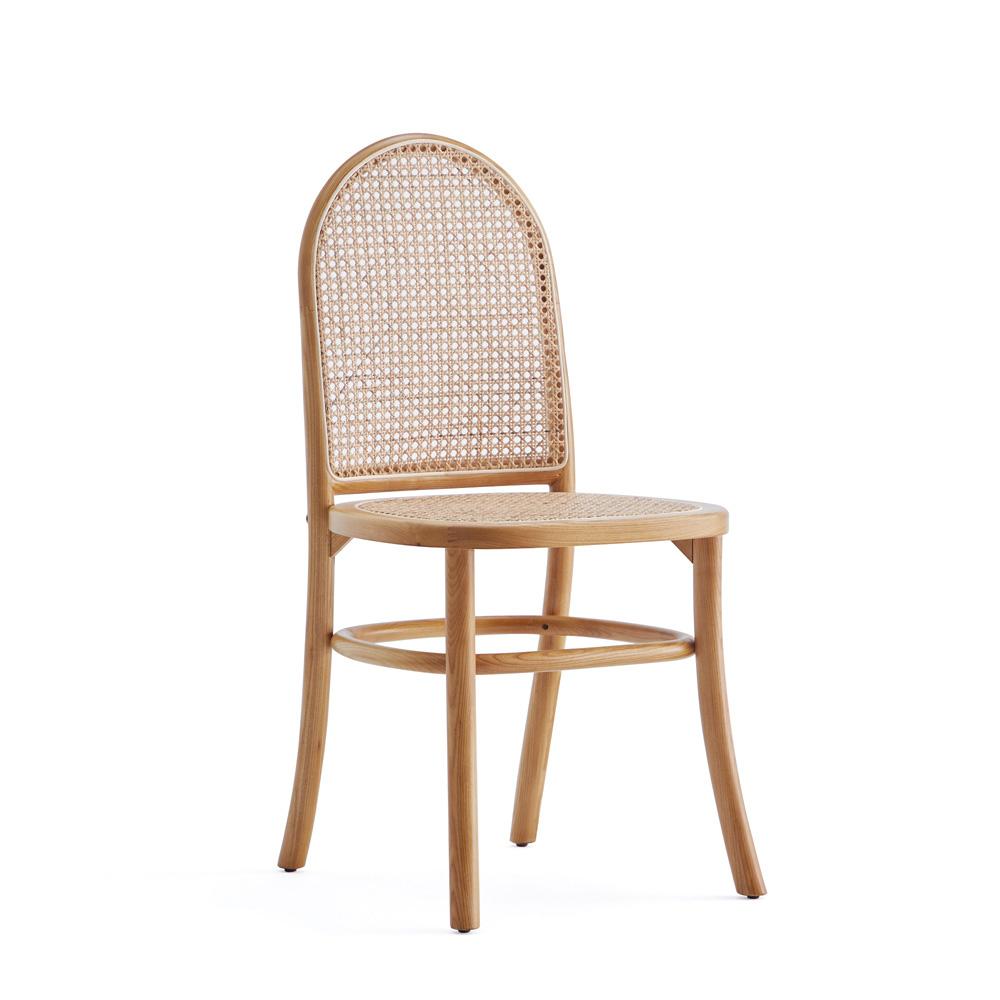 Manhattan Comfort - Paragon 1.0 Dining Chair in Nature and Oatmeal - Set of 2 - DCCA12-NA veiw 3