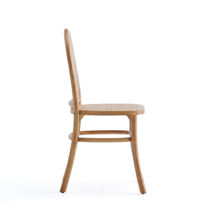 Manhattan Comfort - Paragon 1.0 Dining Chair in Nature and Oatmeal - Set of 2 - DCCA12-NA veiw 4