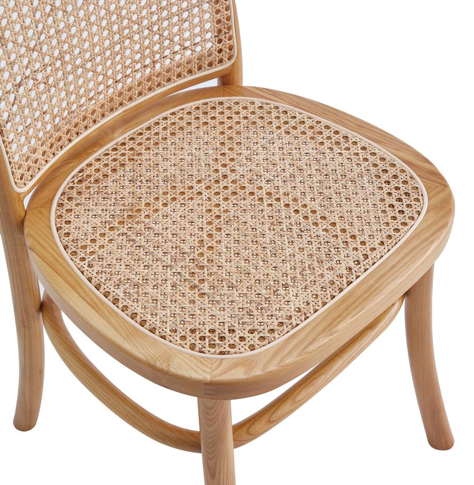 Manhattan Comfort - Paragon 1.0 Dining Chair in Nature and Oatmeal - Set of 2 - DCCA12-NA veiw 9