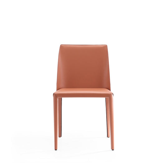 Manhattan Comfort - Paris Saddle Leather Dining Chair with Metal Legs in Clay - DC032-CY veiw 2