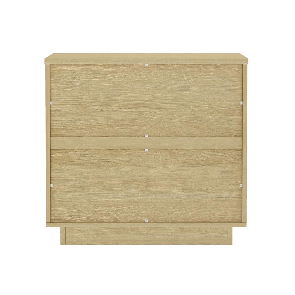 Manhattan Comfort - Payton Nightstand with 6 Drawers in Natural Oak and Black - Set of 2 - 2-NS009-NO veiw 6