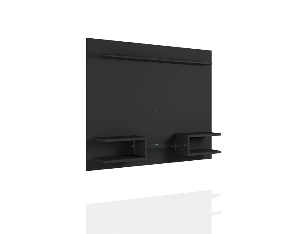 Manhattan Comfort - Plaza Floating Entertainment Center with 6 Fixed Shelves in Black - 224BMC8 veiw 2