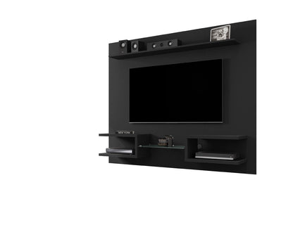 Manhattan Comfort - Plaza Floating Entertainment Center with 6 Fixed Shelves in Black - 224BMC8 veiw 3