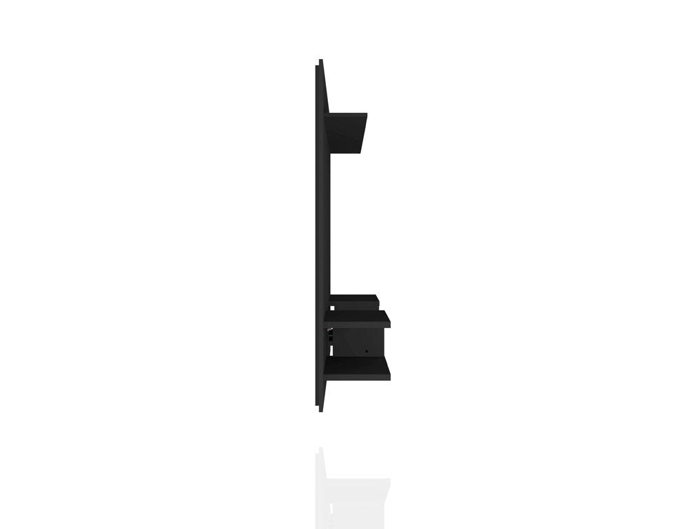 Manhattan Comfort - Plaza Floating Entertainment Center with 6 Fixed Shelves in Black - 224BMC8 veiw 5