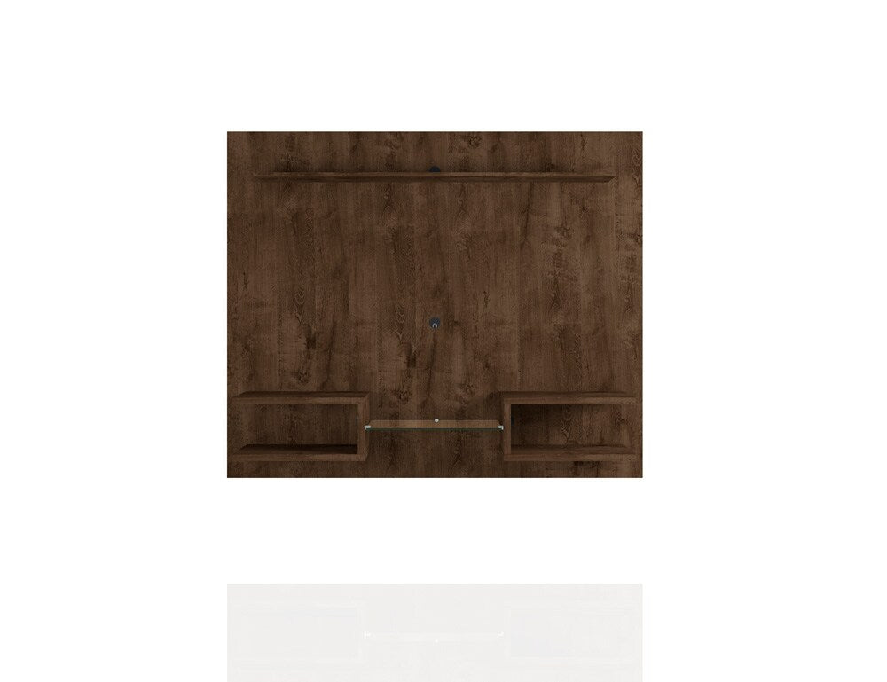 Manhattan Comfort - Plaza Floating Entertainment Center with 6 Fixed Shelves in Rustic Brown - 224BMC9 veiw 1