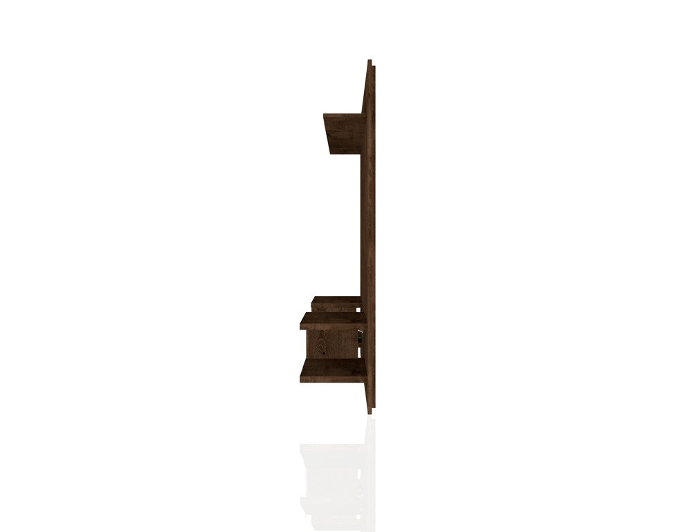 Manhattan Comfort - Plaza Floating Entertainment Center with 6 Fixed Shelves in Rustic Brown - 224BMC9 veiw 4