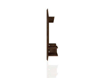 Manhattan Comfort - Plaza Floating Entertainment Center with 6 Fixed Shelves in Rustic Brown - 224BMC9 veiw 5