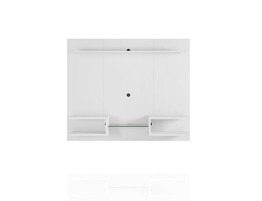 Manhattan Comfort - Plaza Floating Entertainment Center with 6 Fixed Shelves in White - 224BMC6 veiw 1