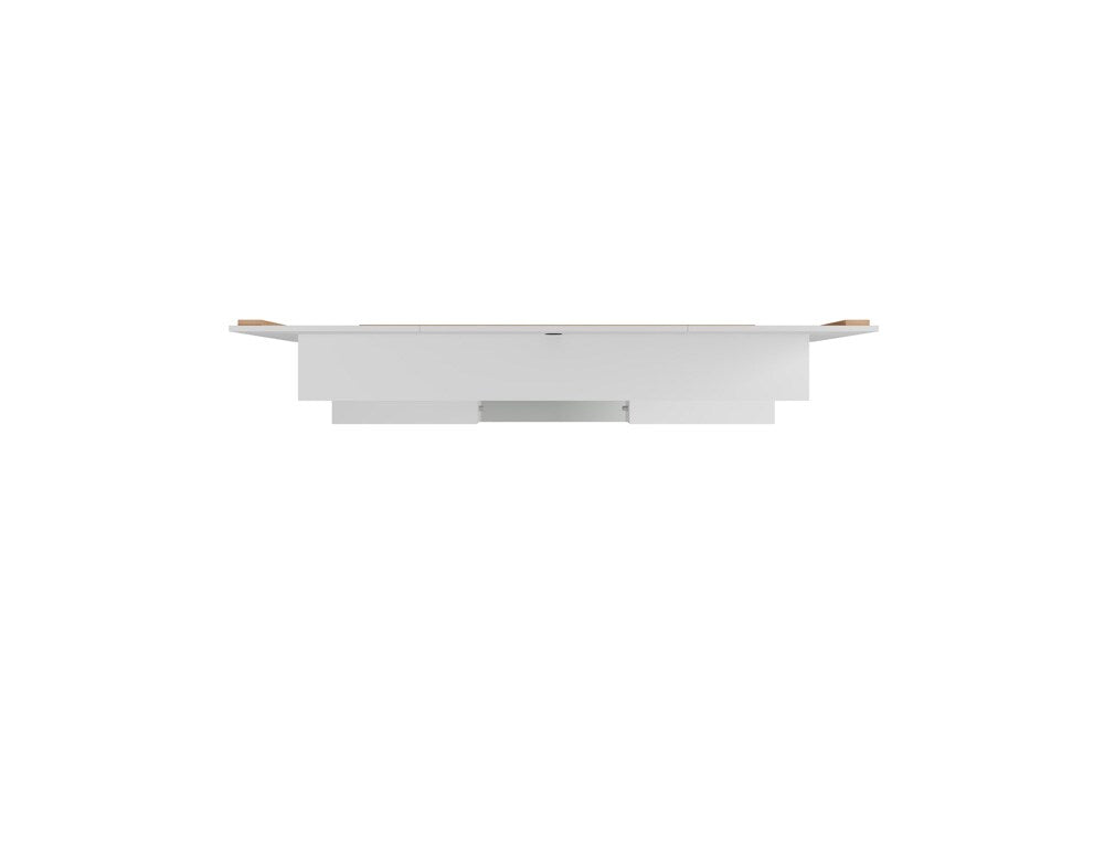 Manhattan Comfort - Plaza Floating Entertainment Center with 6 Fixed Shelves in White - 224BMC6 veiw 6