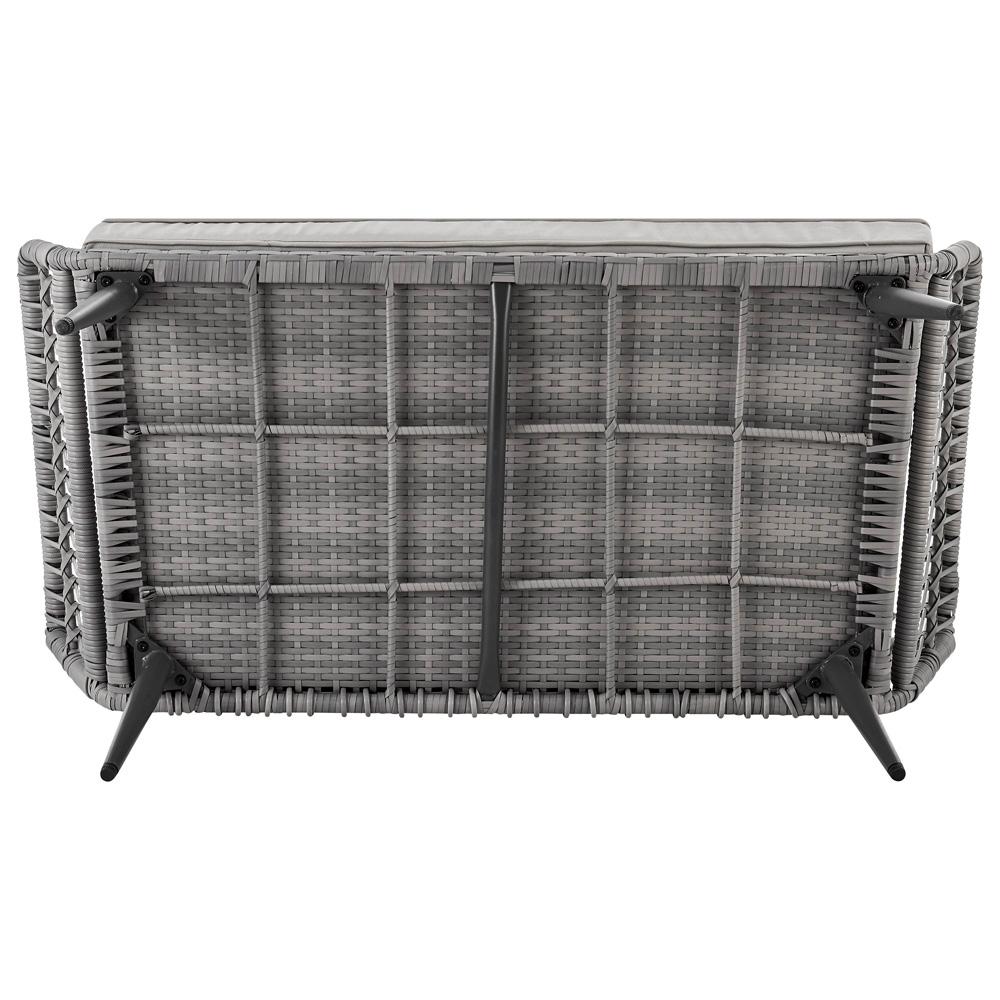 Manhattan Comfort - 4-Piece Portofino Polyester Patio Set with Coffee Table with Iron Steel Legs in Grey - OD-CV019-GY veiw 9