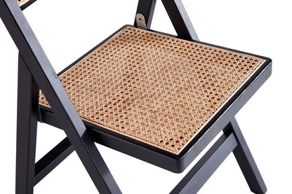 Manhattan Comfort - Pullman Dining Folding Chair with American Ash Wood Legs in Black and Natural Cane - Set of 2 - DCCA08-BK veiw 9