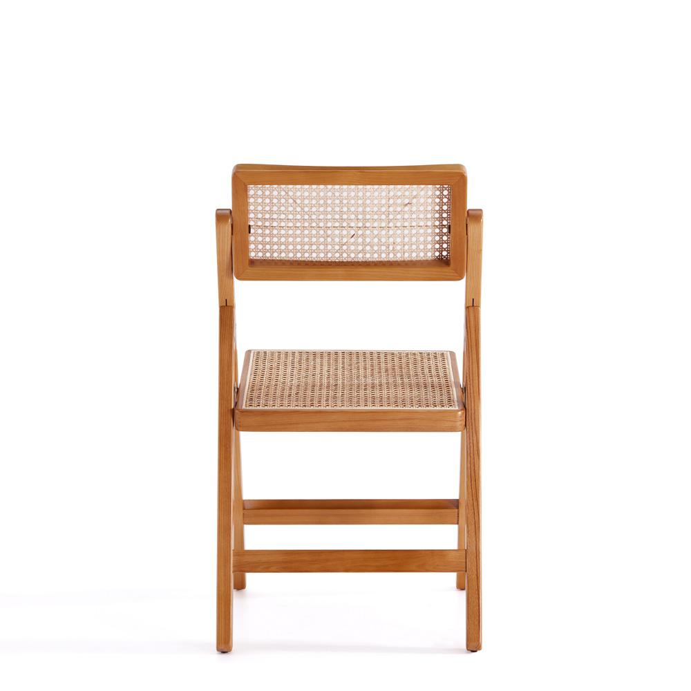 Manhattan Comfort - Pullman Dining Folding Chair with American Ash Wood Legs in Nature - Set of 2 - DCCA08-NA veiw 4