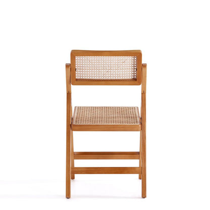 Manhattan Comfort - Pullman Dining Folding Chair with American Ash Wood Legs in Nature - Set of 2 - DCCA08-NA veiw 4