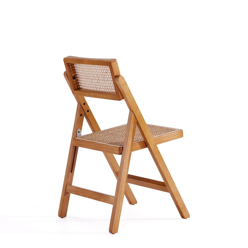 Manhattan Comfort - Pullman Dining Folding Chair with American Ash Wood Legs in Nature - Set of 2 - DCCA08-NA veiw 5