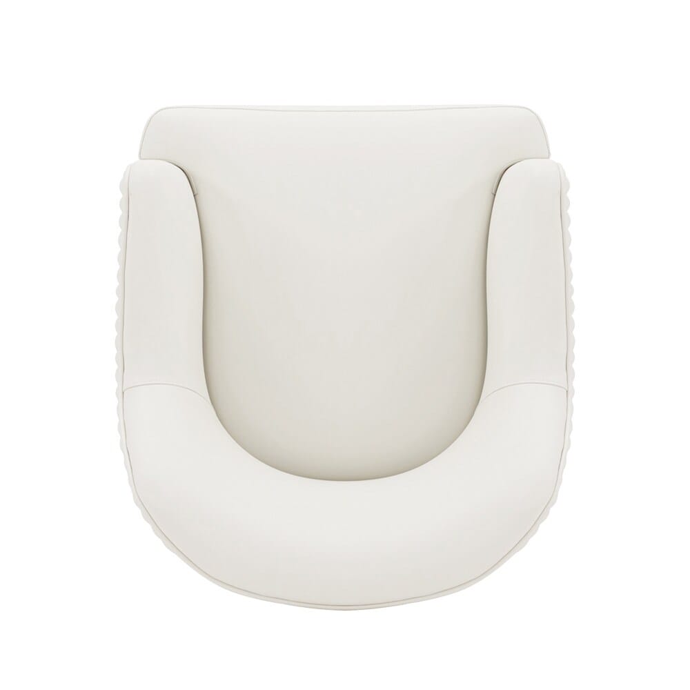 Manhattan Comfort - Raya Leatherette Dining Armchair with Stainless Steel Legs in Cream - DC078-CR veiw 4