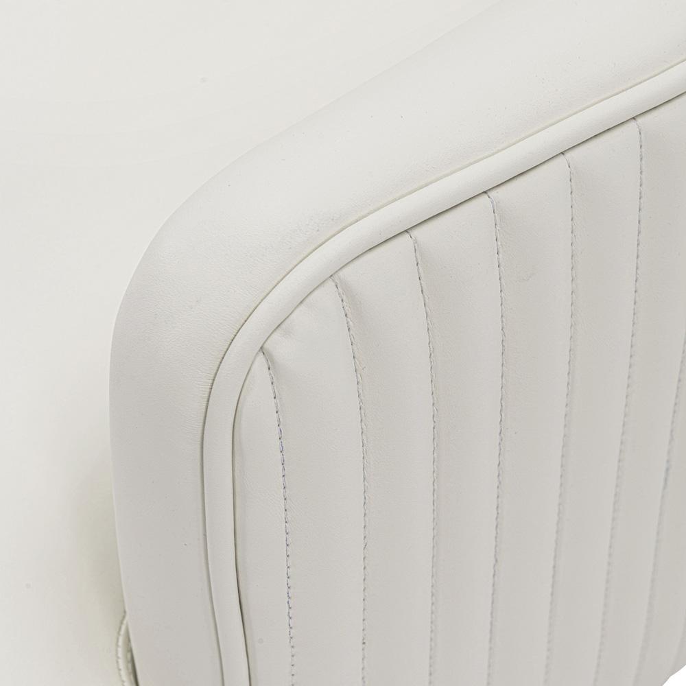 Manhattan Comfort - Raya Leatherette Dining Armchair with Stainless Steel Legs in Cream - DC078-CR veiw 6