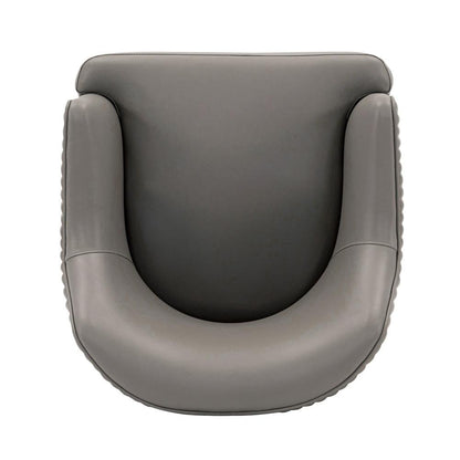 Manhattan Comfort - Raya Leatherette Dining Armchair with Stainless Steel Legs in Taupe - DC078-TP veiw 4