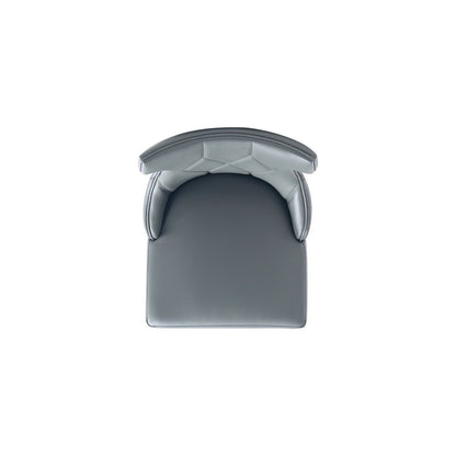 Manhattan Comfort - Reine Faux Leather Dining Chairs with Beech Wood Legs in Pebble Grey - Set of 2 - DC007-PE veiw 7