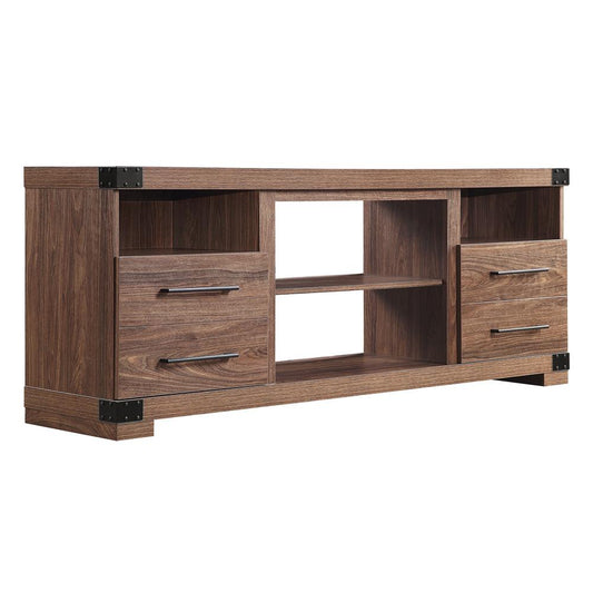 Manhattan Comfort - Richmond TV Stand with 2 Full Extension Drawers in Brown - TVFP1-BR veiw 2