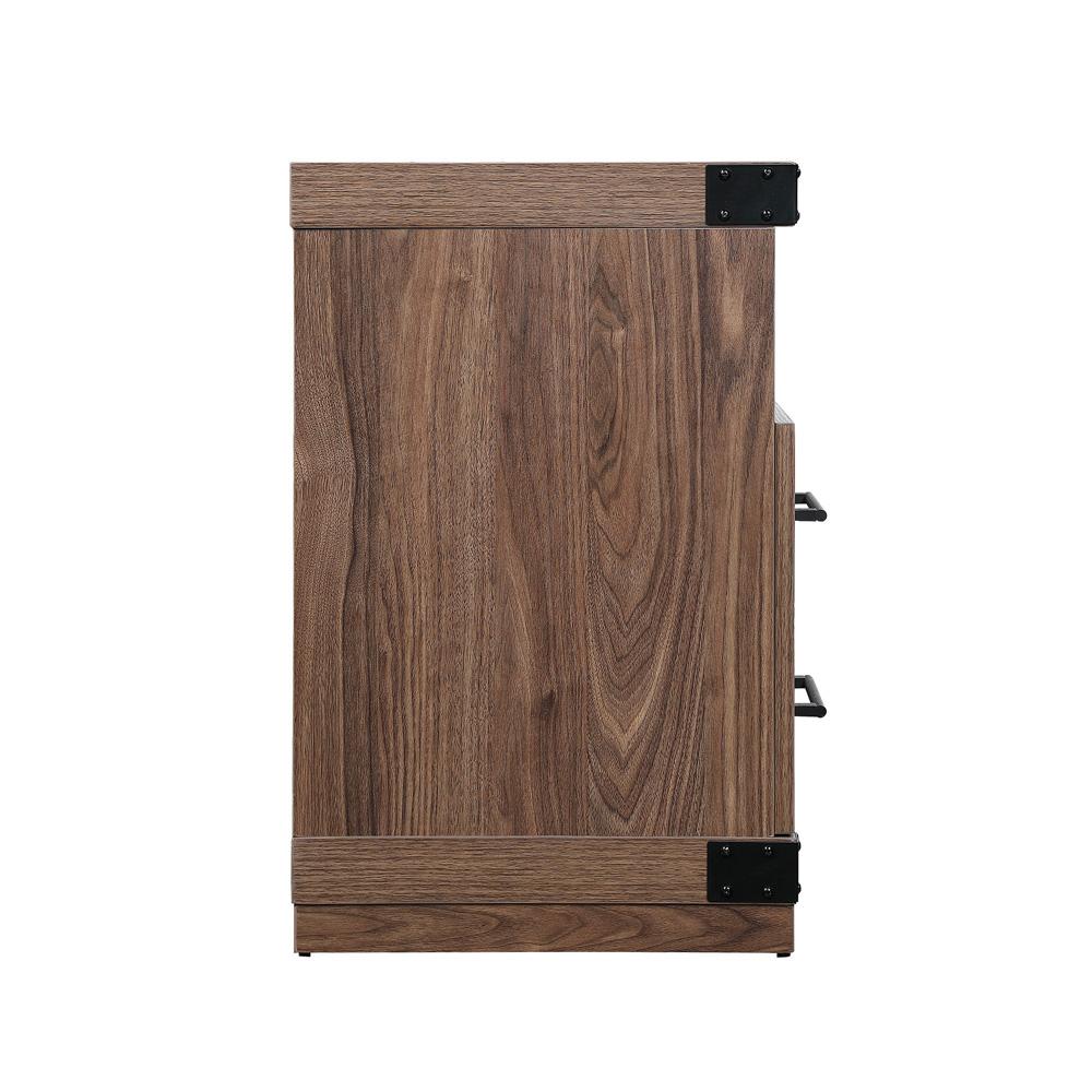 Manhattan Comfort - Richmond TV Stand with 2 Full Extension Drawers in Brown - TVFP1-BR veiw 3