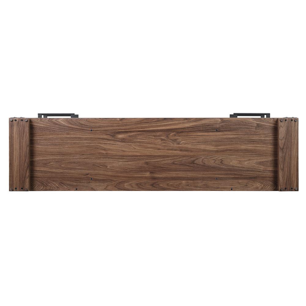 Manhattan Comfort - Richmond TV Stand with 2 Full Extension Drawers in Brown - TVFP1-BR veiw 4
