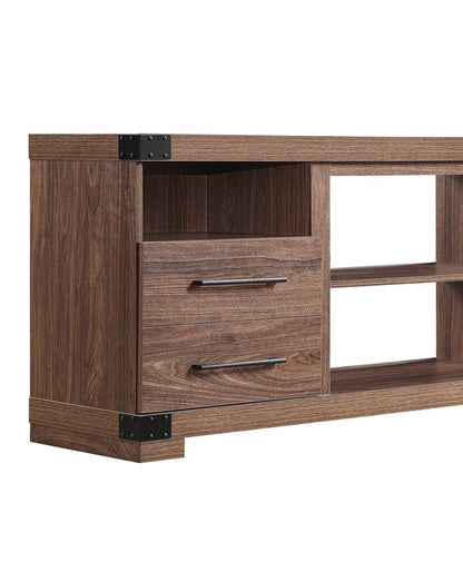 Manhattan Comfort - Richmond TV Stand with 2 Full Extension Drawers in Brown - TVFP1-BR veiw 7