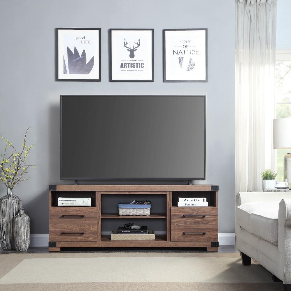 Manhattan Comfort - Richmond TV Stand with 2 Full Extension Drawers in Brown - TVFP1-BR veiw 10