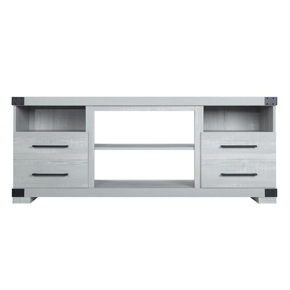 Manhattan Comfort - Richmond TV Stand with 2 Full Extension Drawers in Grey - TVFP1-GY veiw 1