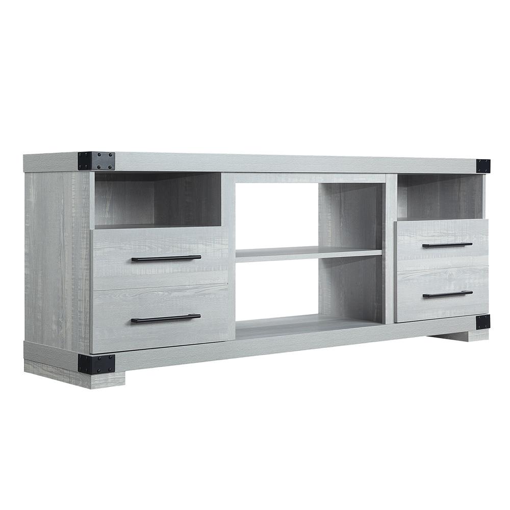 Manhattan Comfort - Richmond TV Stand with 2 Full Extension Drawers in Grey - TVFP1-GY veiw 2