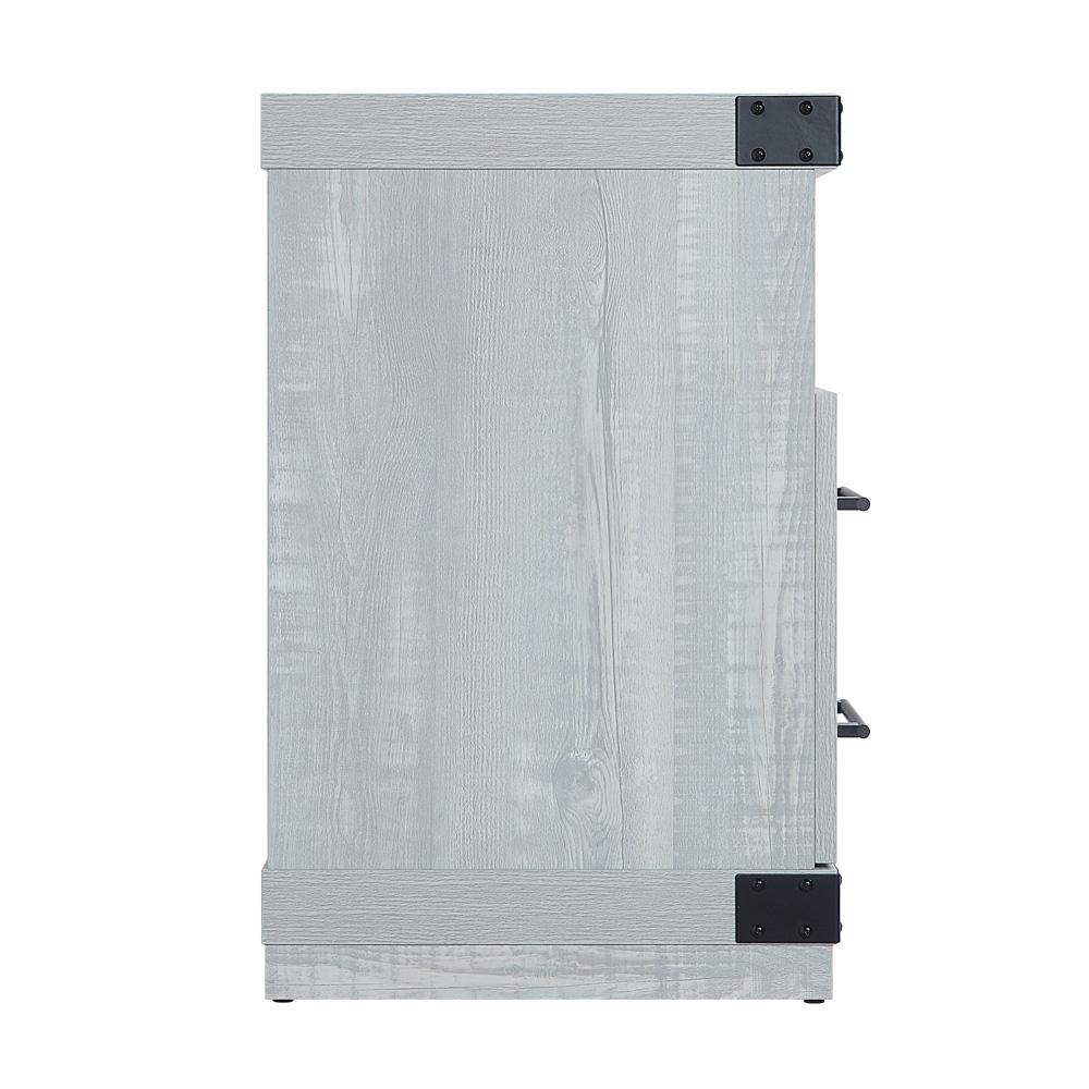 Manhattan Comfort - Richmond TV Stand with 2 Full Extension Drawers in Grey - TVFP1-GY veiw 4