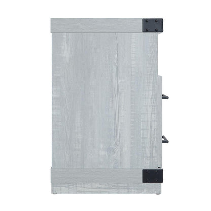 Manhattan Comfort - Richmond TV Stand with 2 Full Extension Drawers in Grey - TVFP1-GY veiw 4