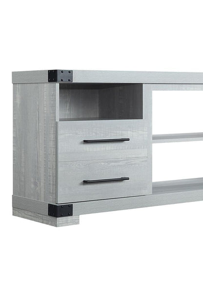 Manhattan Comfort - Richmond TV Stand with 2 Full Extension Drawers in Grey - TVFP1-GY veiw 7