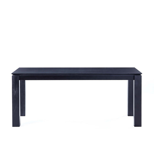Manhattan Comfort - Rockaway Dining Table with American Solid Ash Wood Legs in Black - DT02-BK veiw 1