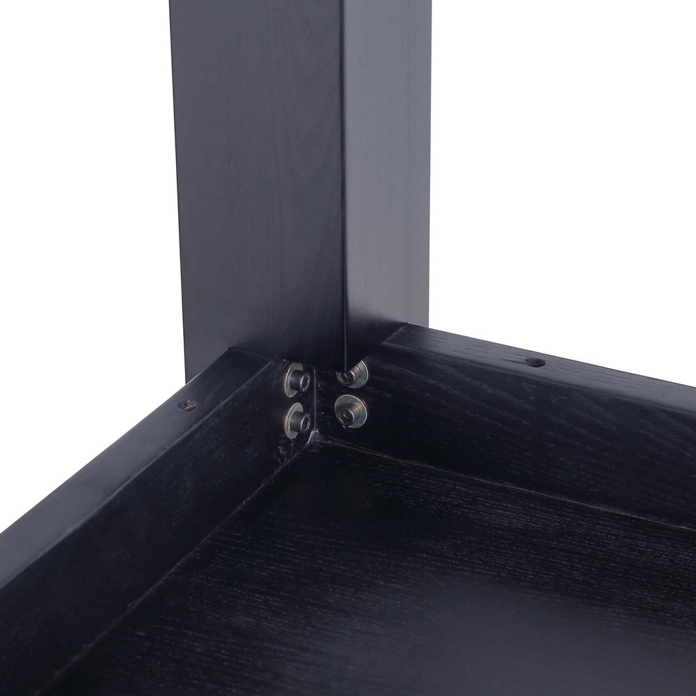 Manhattan Comfort - Rockaway Dining Table with American Solid Ash Wood Legs in Black - DT02-BK veiw 8