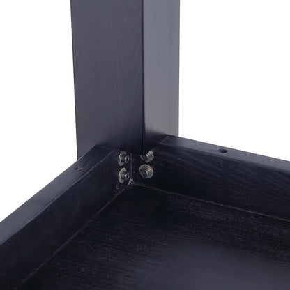 Manhattan Comfort - Rockaway Dining Table with American Solid Ash Wood Legs in Black - DT02-BK veiw 8