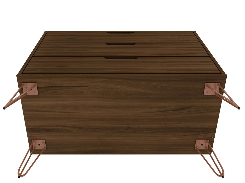 Manhattan Comfort - Rockefeller Dresser with 3 Drawers in Brown - 103GMC5 veiw 5