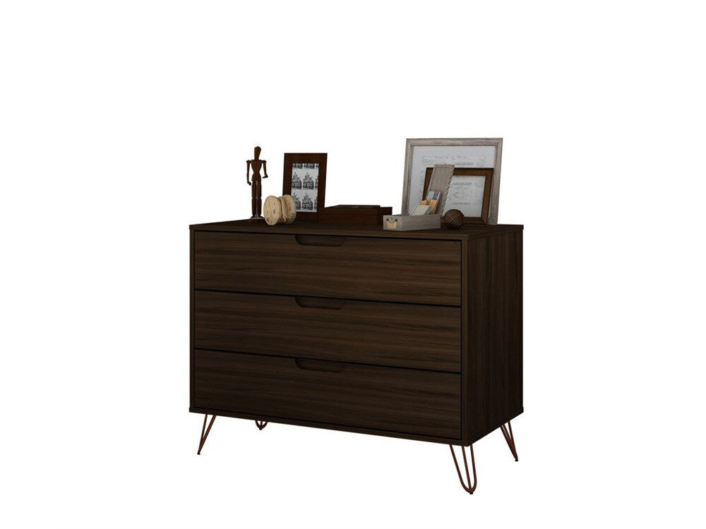 Manhattan Comfort - Rockefeller Dresser with 3 Drawers in Brown - 103GMC5 veiw 8