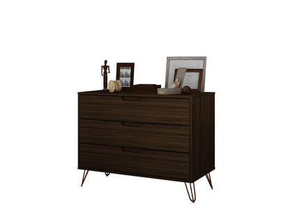 Manhattan Comfort - Rockefeller Dresser with 3 Drawers in Brown - 103GMC5 veiw 8