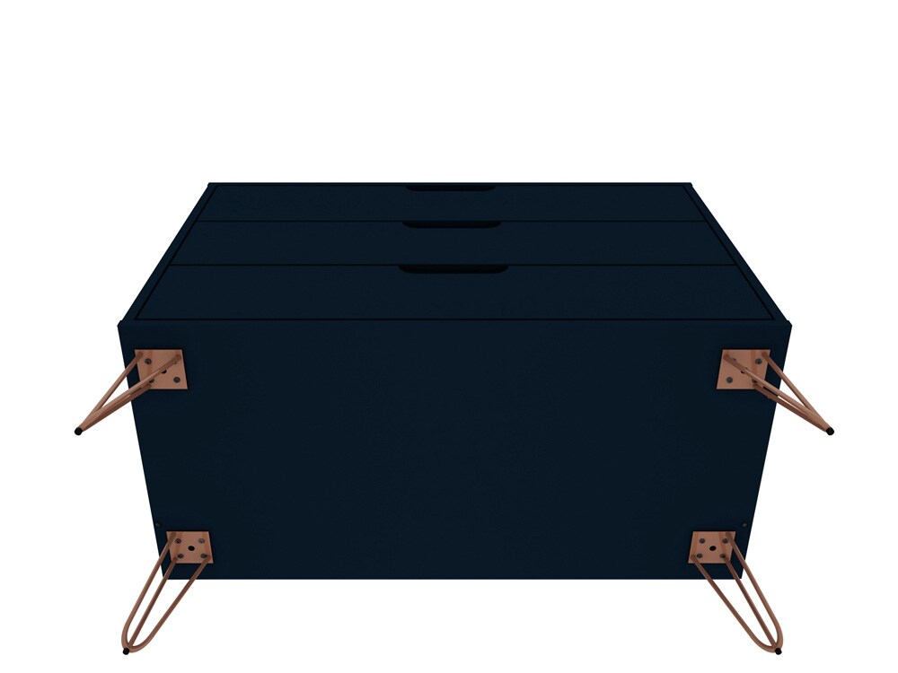 Manhattan Comfort - Rockefeller Dresser with 3 Drawers in Tatiana Midnight Blue - 103GMC4 veiw 4