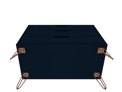 Manhattan Comfort - Rockefeller Dresser with 3 Drawers in Tatiana Midnight Blue - 103GMC4 veiw 4